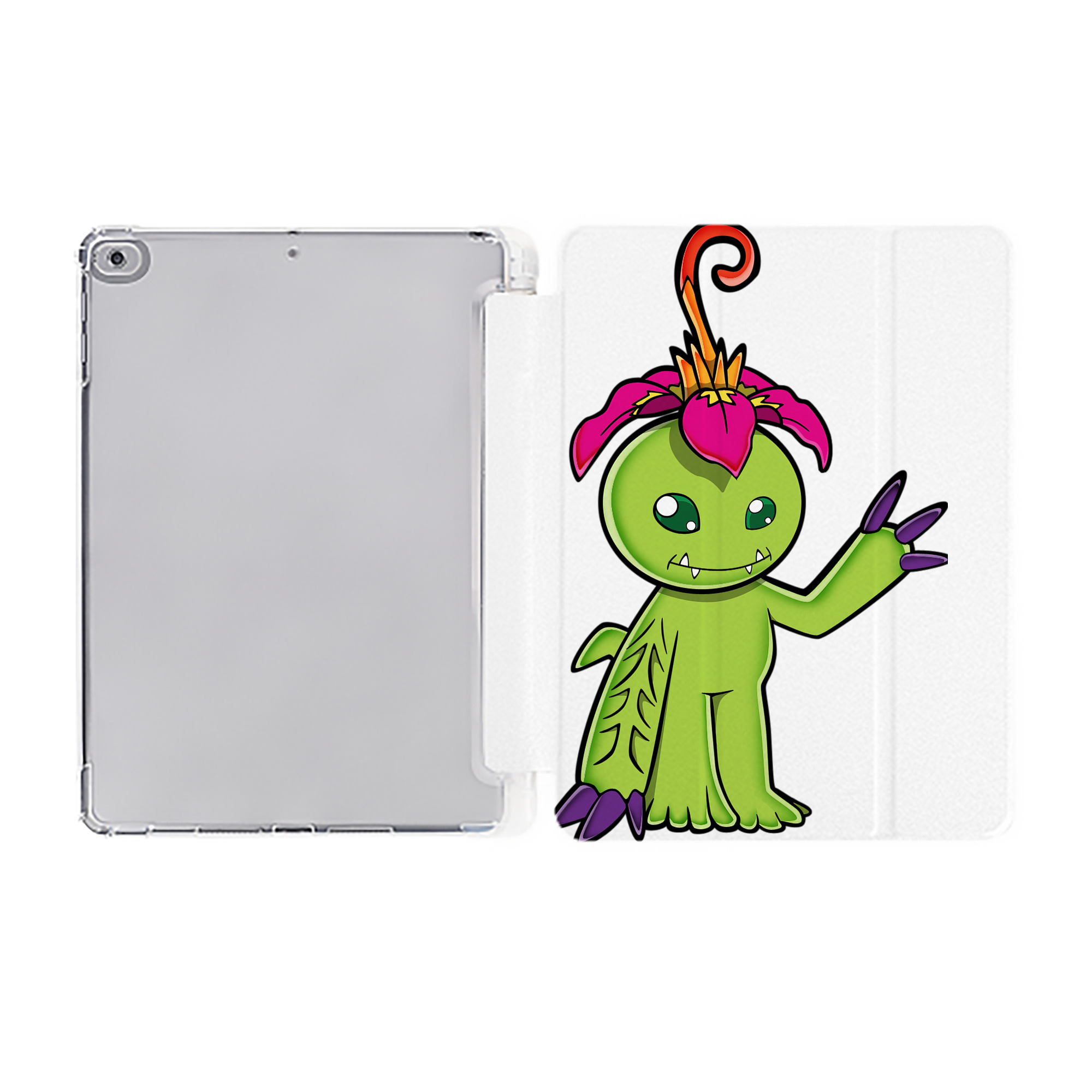 （画像用） Digimon デジタルモンスター/デジモン IPad ケース ペン収納付き 三つ折りスタンド PUレザー×シリコン 対応機種9.5/10.5/10.9インチ